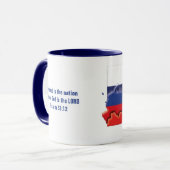 Aangepaste GOD BLESS RUSSIA-vlag Mok (Voorkant links)