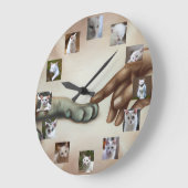 Aangepaste God Creëer kat 12-jaar Kat uw foto's Grote Klok (Hoek)