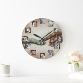 Aangepaste God Creëer kat 12-jaar Kat uw foto's Grote Klok (Huis)