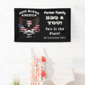Aangepaste God zegene Amerika 4 van juli Banner (Insitu)