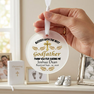 Aangepaste Godfather Zegen Gepersonaliseerde Doop Ornament