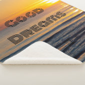 Aangepaste Goede dromen Tekst Deken, Fleece, Sherp Sherpa Deken (3/4)