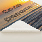 Aangepaste goede dromen tekst gooien, fleece, sher sherpa deken (3/4)