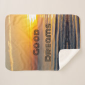 Aangepaste goede dromen tekst gooien, fleece, sher sherpa deken (Voorkant (horizontaal))