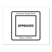 Aangepaste goedgekeurde tekst Bedrijfs-e-mailadres Rubberstempel (Afrduk)
