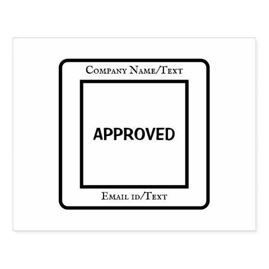 Aangepaste goedgekeurde tekst bedrijfs zakelijke e rubberstempel (Afrduk)