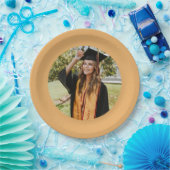 Aangepaste Gold Afstuderen Stole Foto Papieren Bordje (Feest)