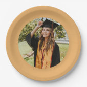Aangepaste Gold Afstuderen Stole Foto Papieren Bordje (Voorkant)