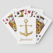 Aangepaste Gold Anchor-speelkaarten Pokerkaarten (Achterkant)