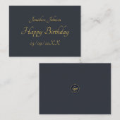 Aangepaste Gold Birthday Flat Note Kaart Notitiekaartje (Voorkant / Achterkant)