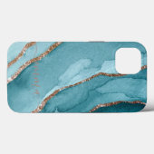 Aangepaste Gold Blauwgroen blauwe mobiele telefoon Case-Mate iPhone Case (Achterkant (horizontaal))