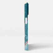 Aangepaste Gold Blauwgroen blauwe mobiele telefoon iPhone Hoesje (Rechterkant)