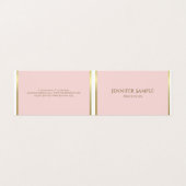 Aangepaste Gold Blush Pink White Sjabloon Professi Visitekaartje (Buitenkant ongevouwen)