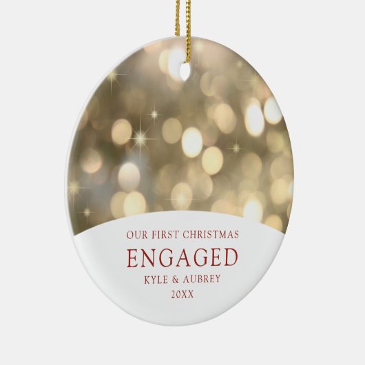 Aangepaste Gold Bokeh-lampjes in combinatie met ee Keramisch Ornament (Rechts)