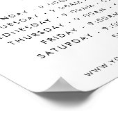 Aangepaste Gold Business Company Logo Openingstijd Poster (Hoek)