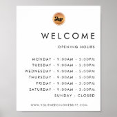 Aangepaste Gold Business Company Logo Openingstijd Poster (Voorkant)