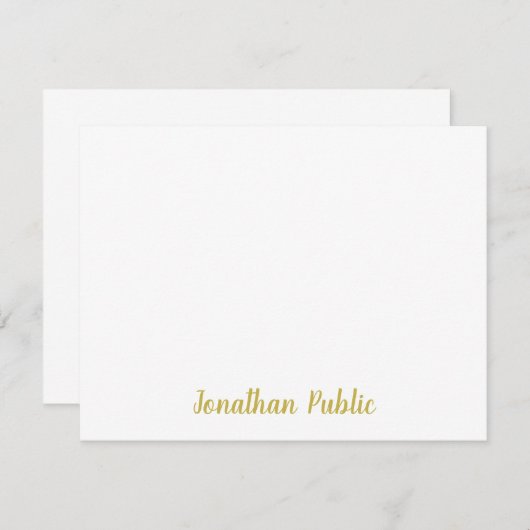 Aangepaste Gold Calligraphed Script Text Sjabloon (Voorkant / Achterkant)