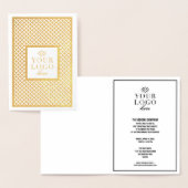 Aangepaste Gold Corporate Company Event Uitnodigin Folie Kaarten (Display)