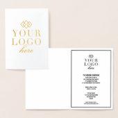 Aangepaste Gold Corporate Company Event Uitnodigin Folie Kaarten (Display)