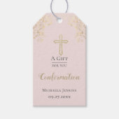 Aangepaste Gold Cross-bevestiging Cadeaulabel (Voorkant)