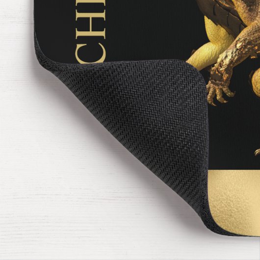 Aangepaste Gold Dragon Fantasy Muismat (Hoek)