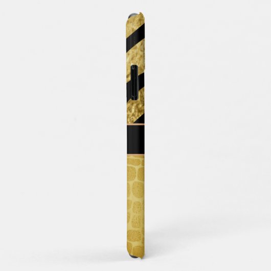 Aangepaste Gold- en zwarte dierlijke afdrukken Case-Mate iPhone Case (Achterkant/rechts)