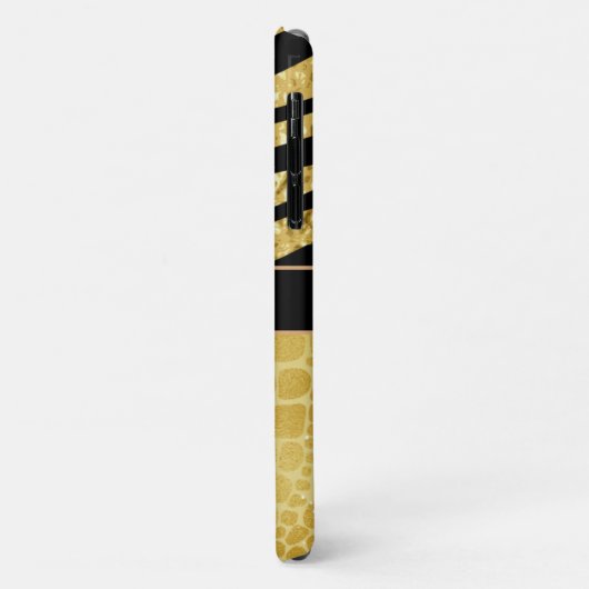 Aangepaste Gold- en zwarte dierlijke afdrukken Case-Mate iPhone Case (Achterkant/links)