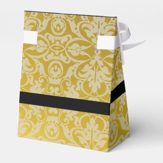 Aangepaste Gold- en zwarte tapestroom Bedankdoosjes (Achterkant)