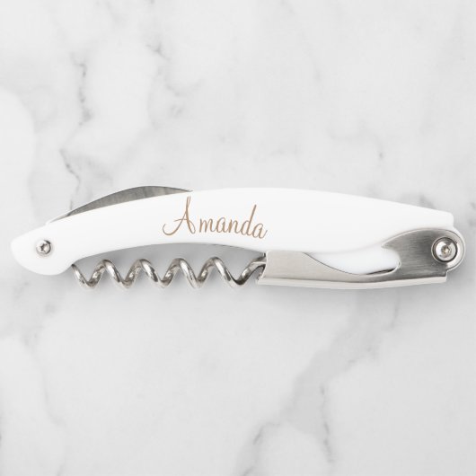 Aangepaste Gold Feathers Kurkentrekker (Achterkant)