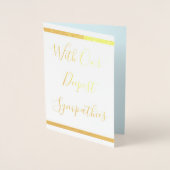 Aangepaste Gold Foil Condolences Kaart (Voorkant)