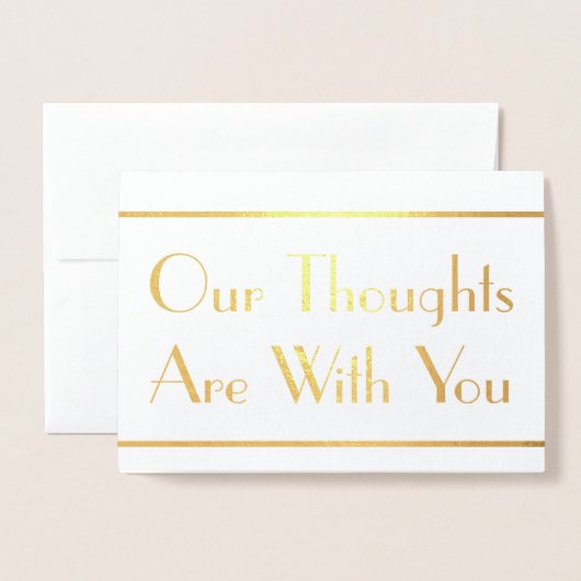 Aangepaste Gold Foil Sympathies Kaart (Voorkant met envelop)