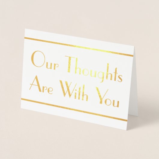 Aangepaste Gold Foil Sympathies Kaart (Voorkant)