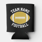 Aangepaste Gold Football Team Name Persoonlijke te Blikjeskoeler (Achterkant)