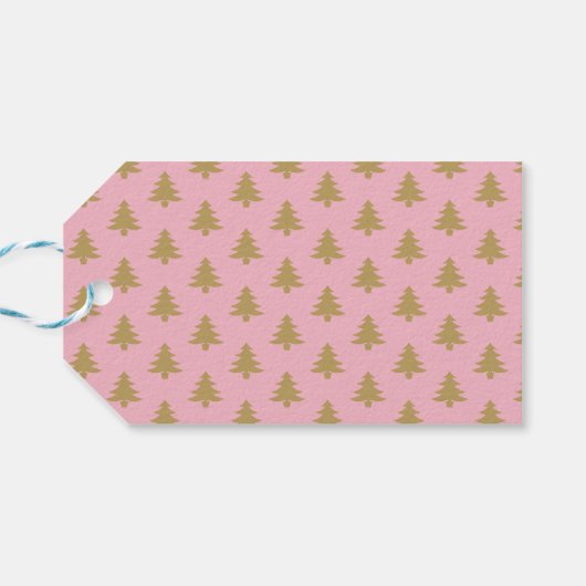 Aangepaste Gold-kerstcadeaulabels Cadeaulabel (Achterkant Horizontaal)