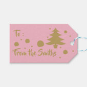 Aangepaste Gold-kerstcadeaulabels Cadeaulabel (Voorkant (Horizontaal))