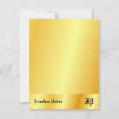 Aangepaste Gold Kijk Calligraphy Monogram Sjabloon (Voorkant)