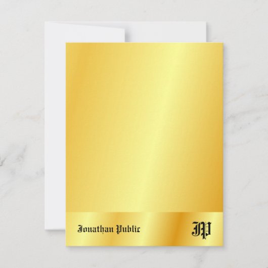 Aangepaste Gold Kijk Calligraphy Monogram Sjabloon (Voorkant)