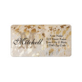 Aangepaste Gold koeienhuid-retouradreslabels Etiket (Voorkant)