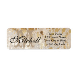 Aangepaste Gold koeienhuid-retouradreslabels Etiket