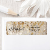 Aangepaste Gold koeienhuid-retouradreslabels Etiket (Insitu)