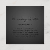 Aangepaste Gold-Logo-hairdresser Professional Vierkante Visitekaartje (Achterkant)