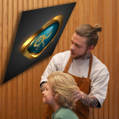 Aangepaste Gold-Logo-hairdresser Professional Vierkante Visitekaartje