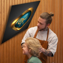 Aangepaste Gold-Logo-hairdresser Professional