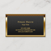 Aangepaste Gold Logo metallisch bouwwerk Visitekaartje (Achterkant)