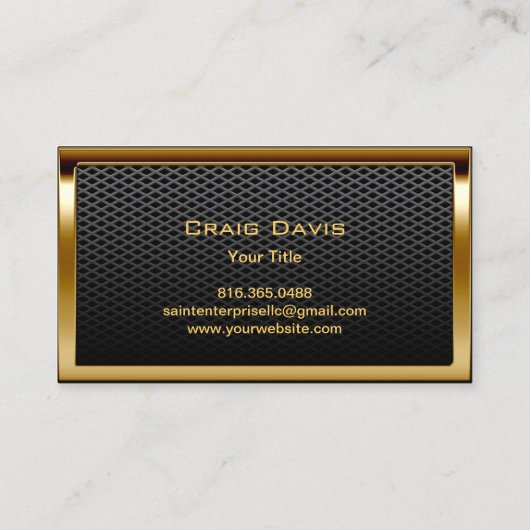 Aangepaste Gold Logo metallisch bouwwerk Visitekaartje (Achterkant)