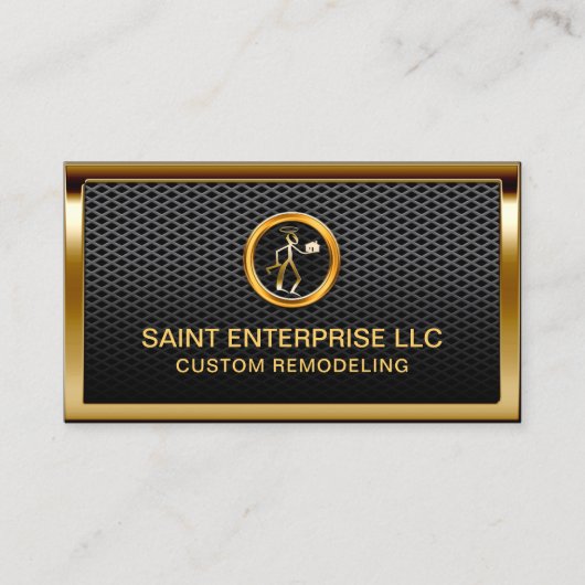 Aangepaste Gold Logo metallisch bouwwerk Visitekaartje (Voorkant)