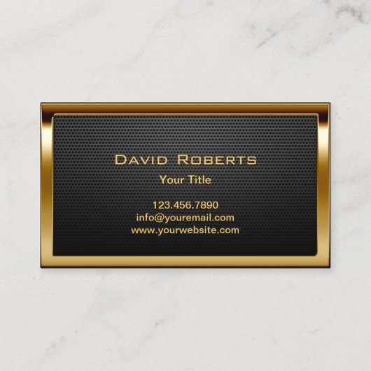 Aangepaste Gold Logo Professional-metalen construc Visitekaartje (Achterkant)