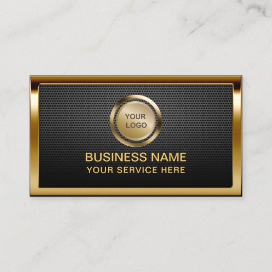 Aangepaste Gold Logo Professional-metalen construc Visitekaartje (Voorkant)