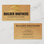 Aangepaste Gold Logo Professional-metalen construc Visitekaartje (Voorkant / Achterkant)