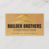 Aangepaste Gold Logo Professional-metalen construc Visitekaartje (Voorkant)